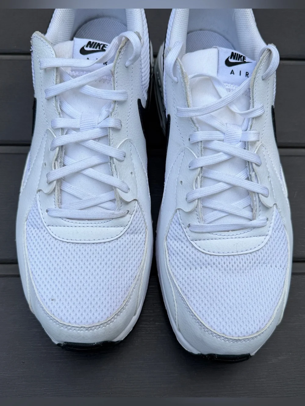 Nike Air Max Excee White Black Check Size 11.5 CD4165-100 Lace Up Low Top 2019